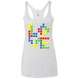 T-Shirts Heather White / X-Small Love Puzzles Women's Triblend Racerback Tank