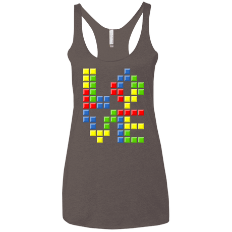 T-Shirts Macchiato / X-Small Love Puzzles Women's Triblend Racerback Tank