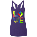 T-Shirts Purple Rush / X-Small Love Puzzles Women's Triblend Racerback Tank