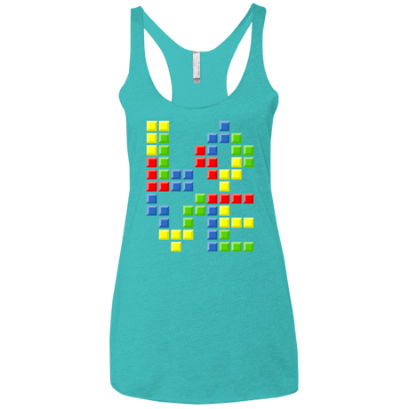T-Shirts Tahiti Blue / X-Small Love Puzzles Women's Triblend Racerback Tank