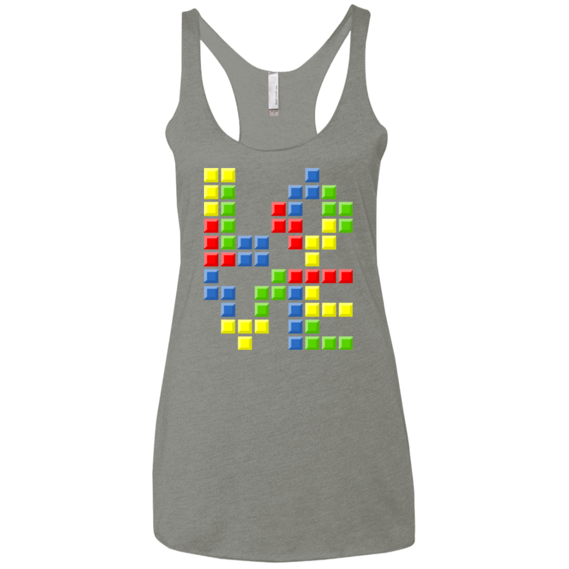 T-Shirts Venetian Grey / X-Small Love Puzzles Women's Triblend Racerback Tank