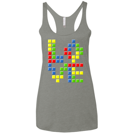 T-Shirts Venetian Grey / X-Small Love Puzzles Women's Triblend Racerback Tank