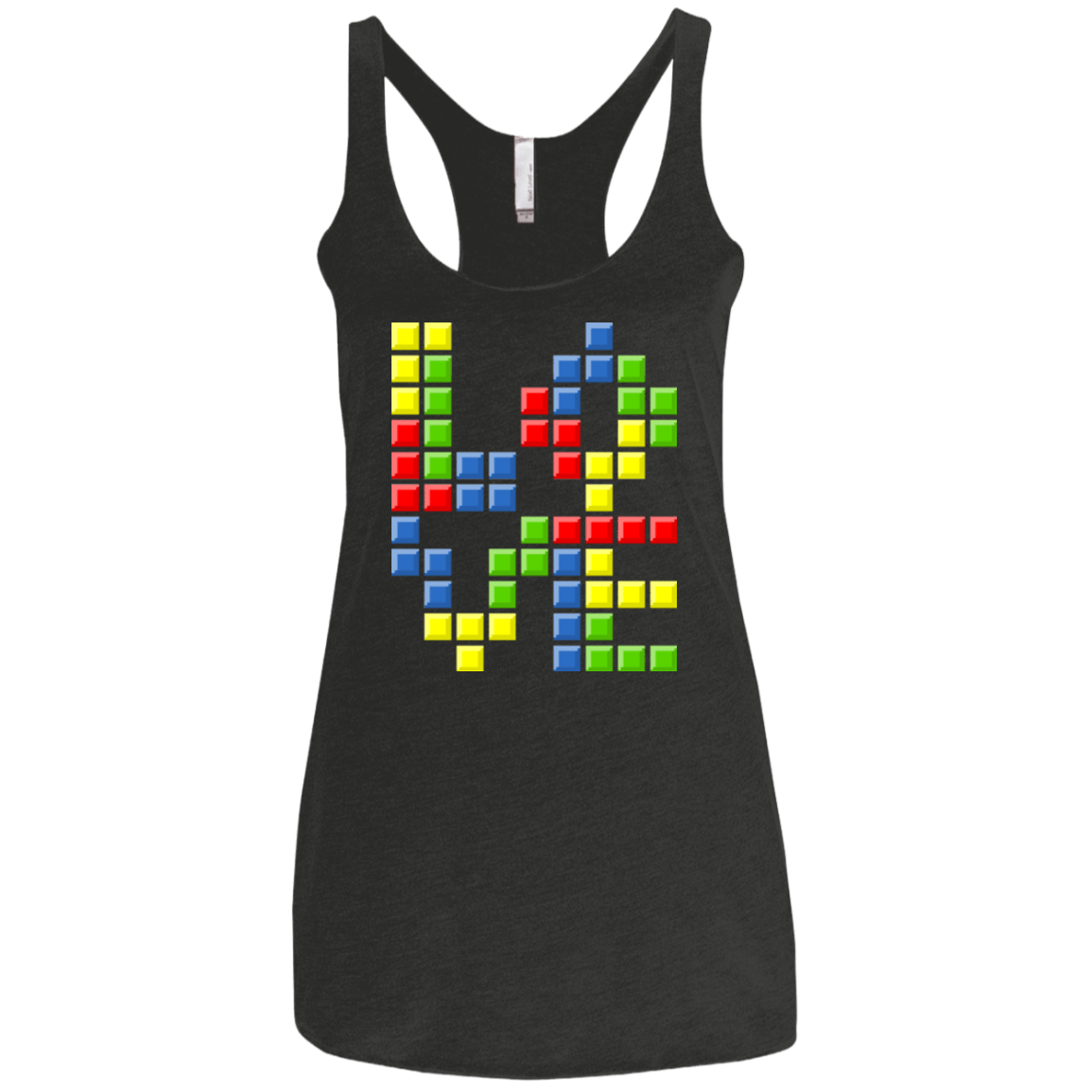 T-Shirts Vintage Black / X-Small Love Puzzles Women's Triblend Racerback Tank