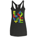 T-Shirts Vintage Black / X-Small Love Puzzles Women's Triblend Racerback Tank
