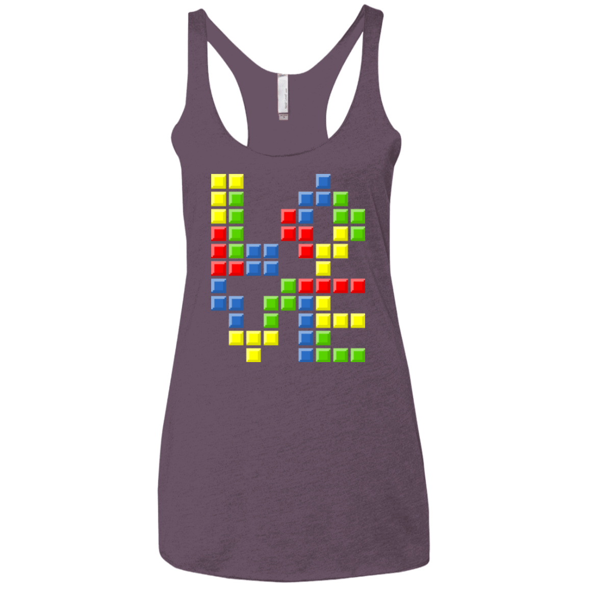 T-Shirts Vintage Purple / X-Small Love Puzzles Women's Triblend Racerback Tank