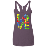 T-Shirts Vintage Purple / X-Small Love Puzzles Women's Triblend Racerback Tank