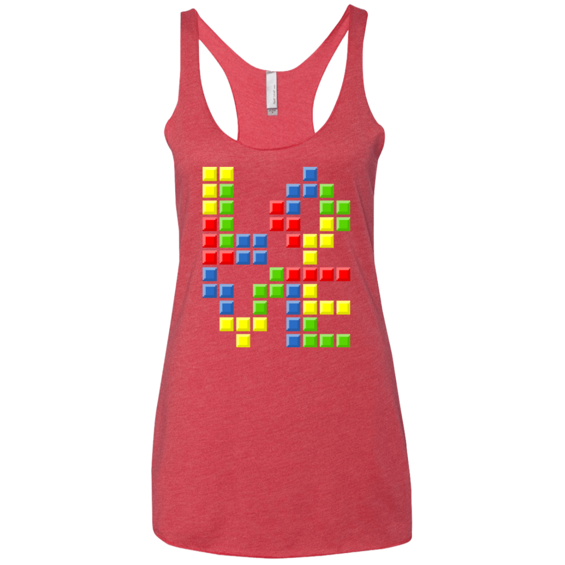 T-Shirts Vintage Red / X-Small Love Puzzles Women's Triblend Racerback Tank