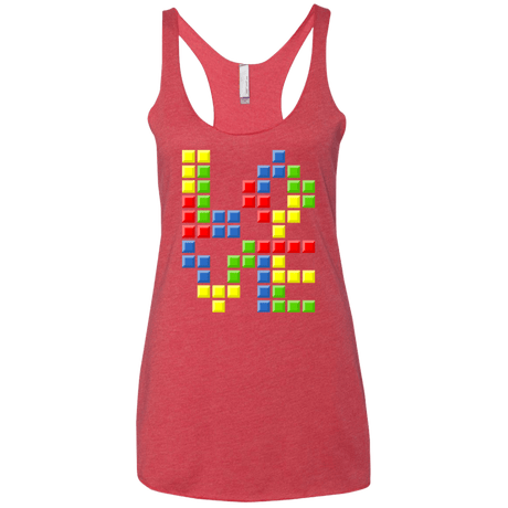 T-Shirts Vintage Red / X-Small Love Puzzles Women's Triblend Racerback Tank