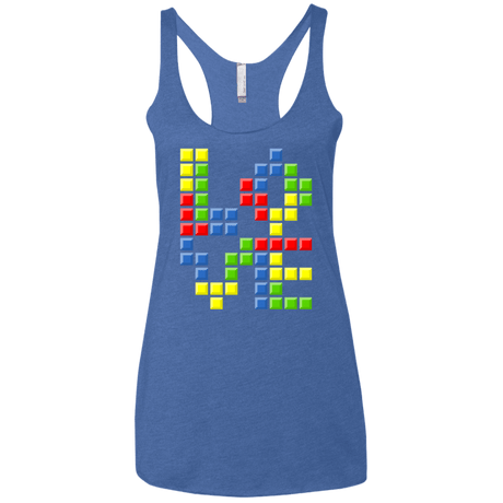 T-Shirts Vintage Royal / X-Small Love Puzzles Women's Triblend Racerback Tank
