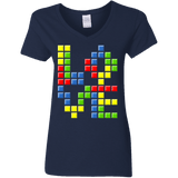 T-Shirts Navy / S Love Puzzles Women's V-Neck T-Shirt