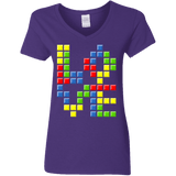 T-Shirts Purple / S Love Puzzles Women's V-Neck T-Shirt