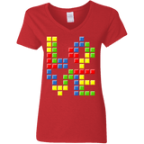 T-Shirts Red / S Love Puzzles Women's V-Neck T-Shirt