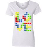 T-Shirts White / S Love Puzzles Women's V-Neck T-Shirt