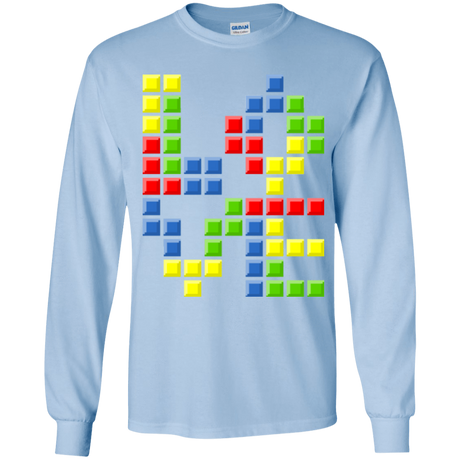 T-Shirts Light Blue / YS Love Puzzles Youth Long Sleeve T-Shirt