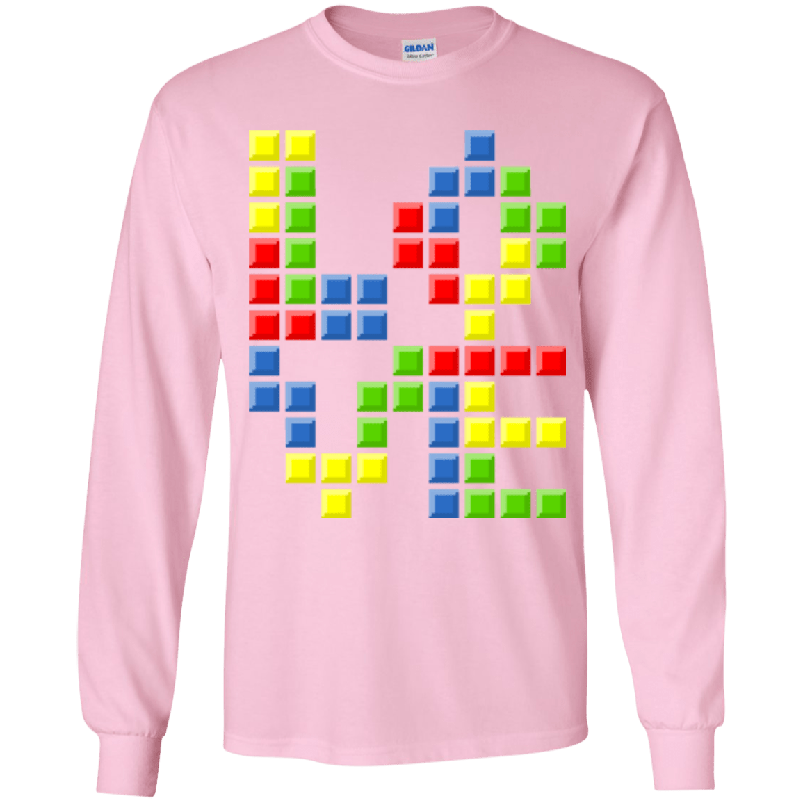 T-Shirts Light Pink / YS Love Puzzles Youth Long Sleeve T-Shirt