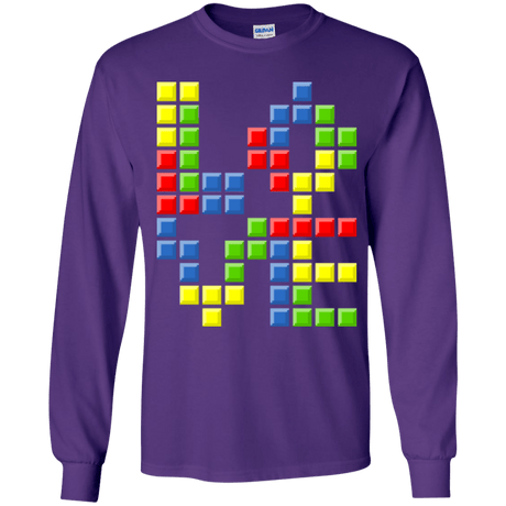 T-Shirts Purple / YS Love Puzzles Youth Long Sleeve T-Shirt