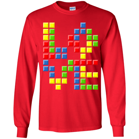 T-Shirts Red / YS Love Puzzles Youth Long Sleeve T-Shirt