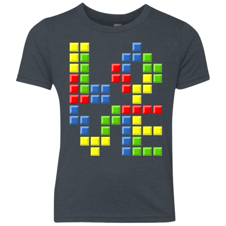 T-Shirts Vintage Navy / YXS Love Puzzles Youth Triblend T-Shirt