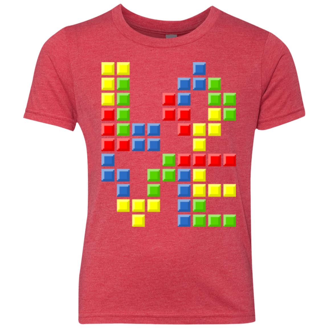 T-Shirts Vintage Red / YXS Love Puzzles Youth Triblend T-Shirt