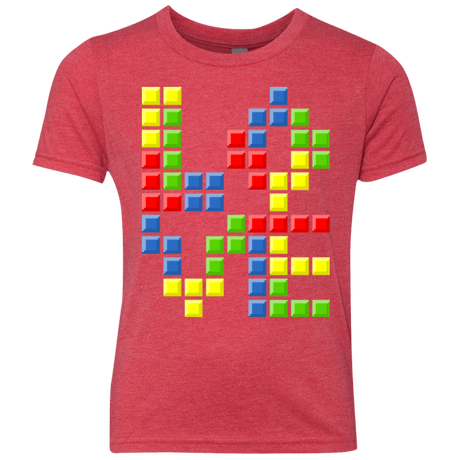 T-Shirts Vintage Red / YXS Love Puzzles Youth Triblend T-Shirt