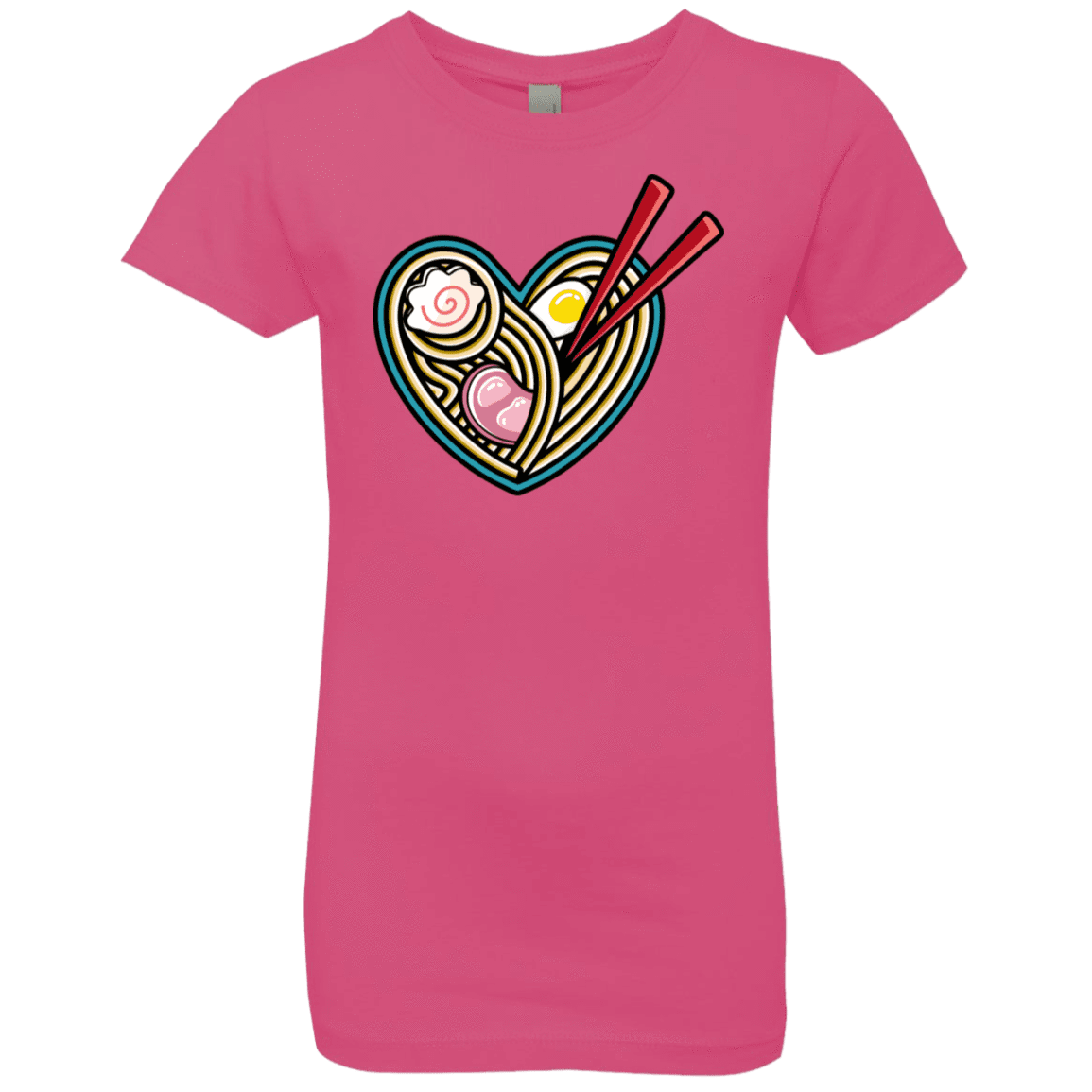 T-Shirts Hot Pink / YXS Love Ramen Girls Premium T-Shirt