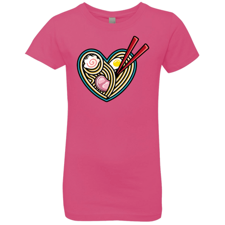 T-Shirts Hot Pink / YXS Love Ramen Girls Premium T-Shirt