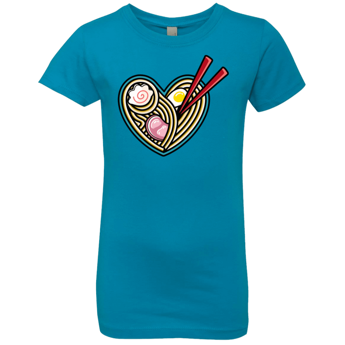 T-Shirts Turquoise / YXS Love Ramen Girls Premium T-Shirt