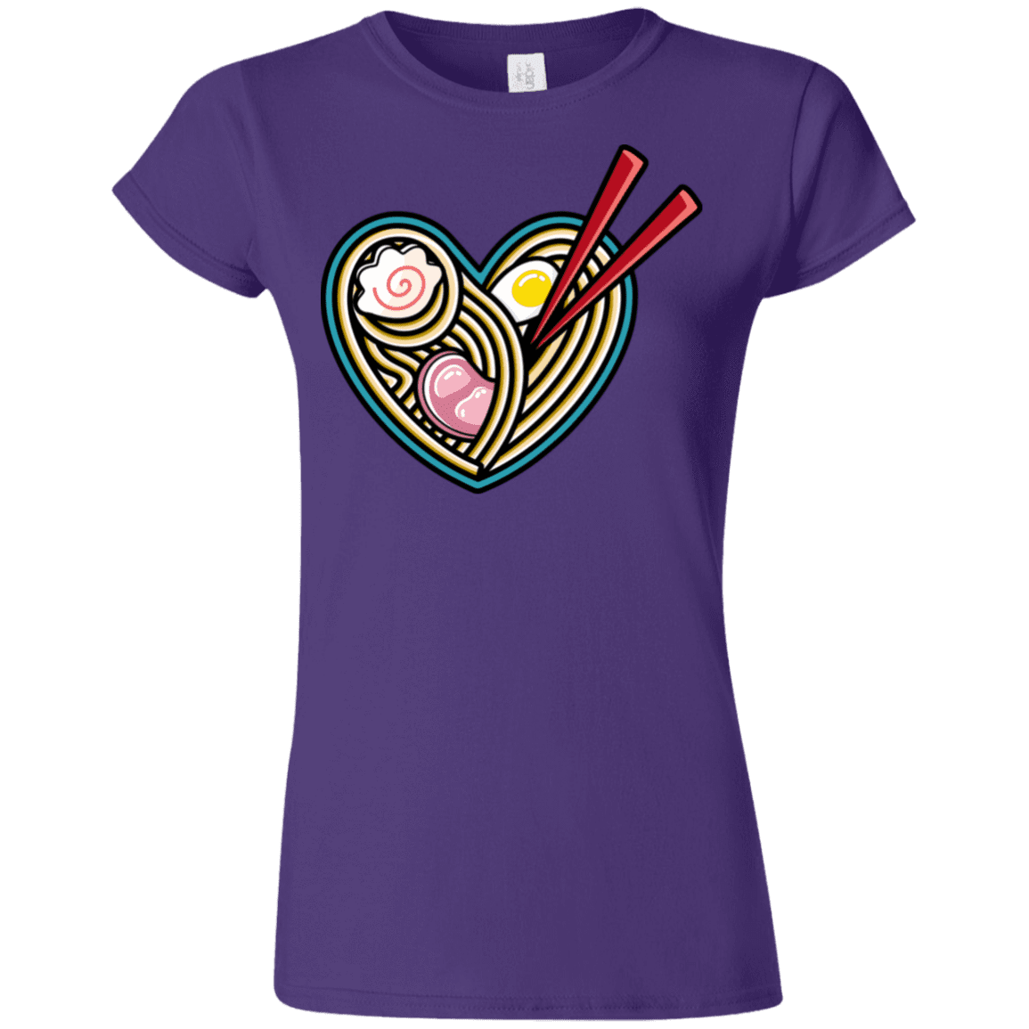 T-Shirts Purple / S Love Ramen Junior Slimmer-Fit T-Shirt