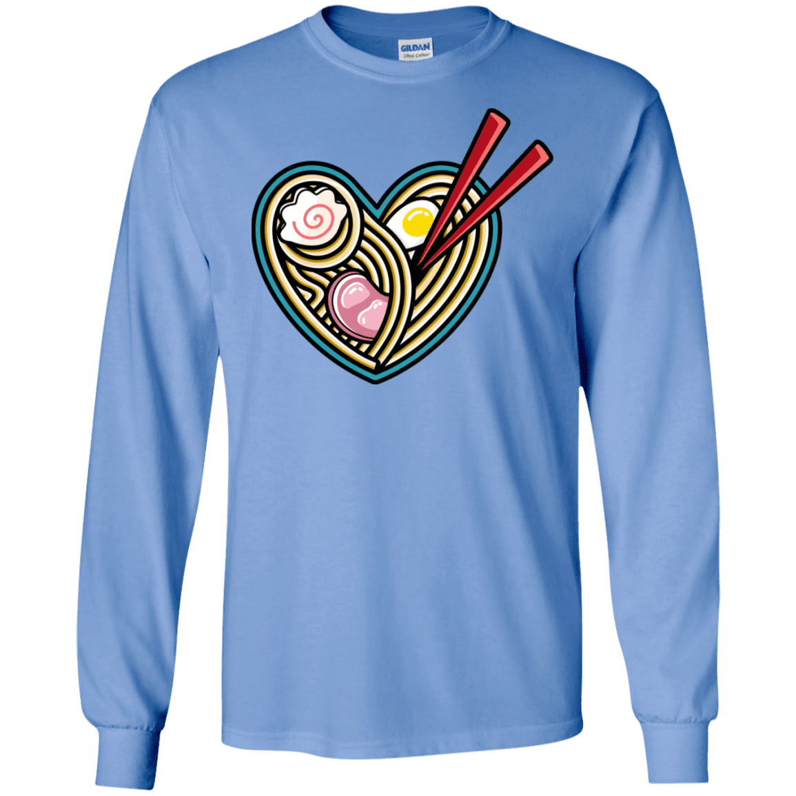 T-Shirts Carolina Blue / S Love Ramen Men's Long Sleeve T-Shirt