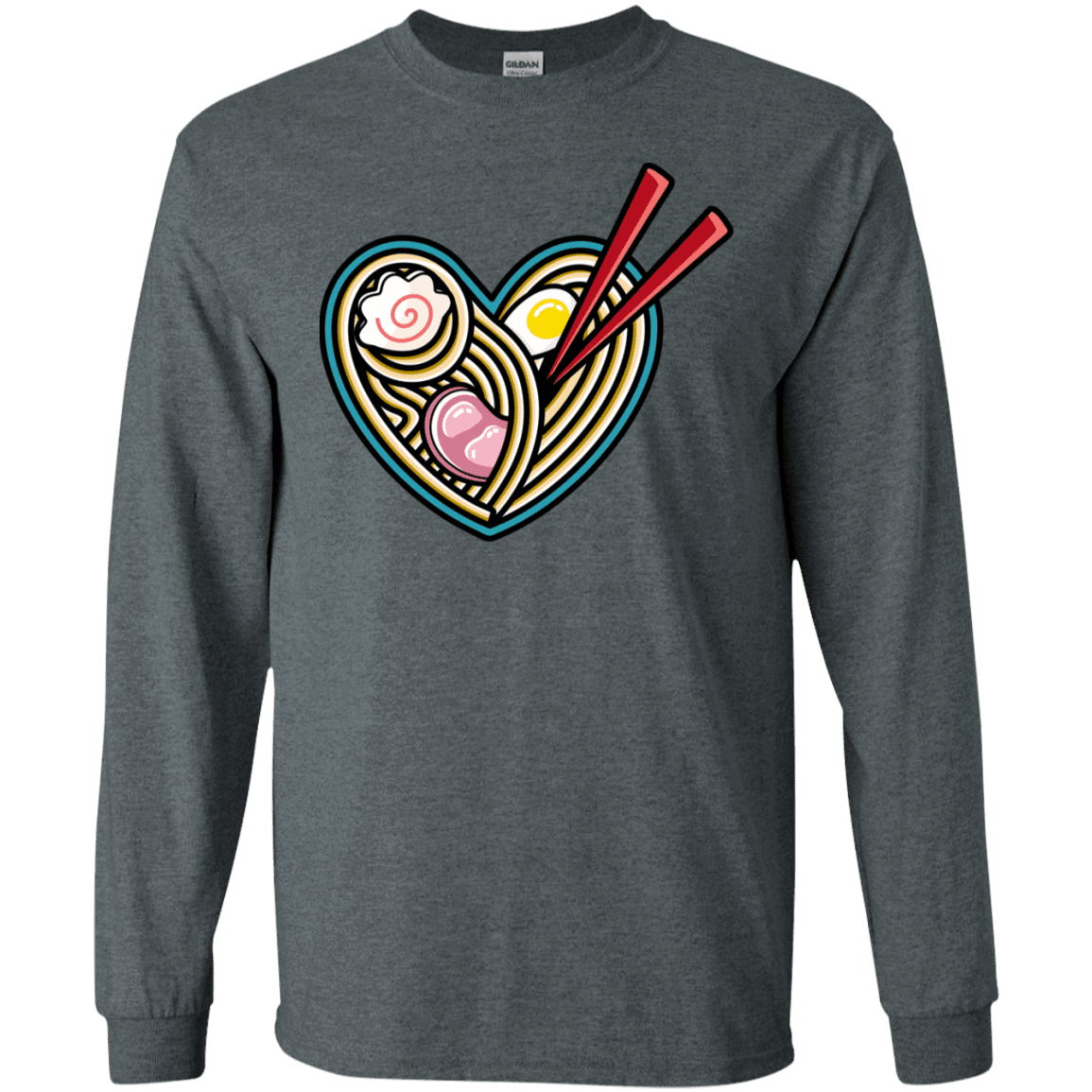 T-Shirts Dark Heather / S Love Ramen Men's Long Sleeve T-Shirt