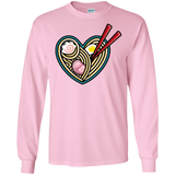 T-Shirts Light Pink / S Love Ramen Men's Long Sleeve T-Shirt