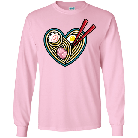 T-Shirts Light Pink / S Love Ramen Men's Long Sleeve T-Shirt