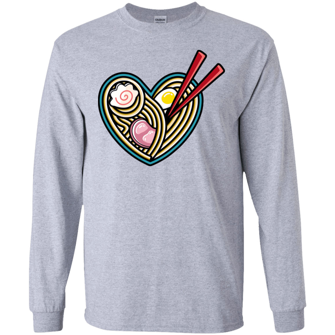 T-Shirts Sport Grey / S Love Ramen Men's Long Sleeve T-Shirt