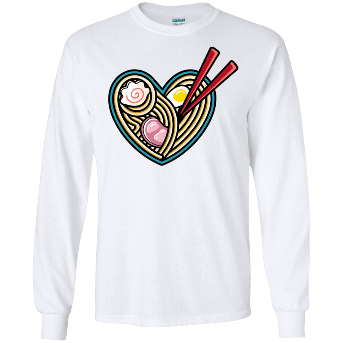 T-Shirts White / S Love Ramen Men's Long Sleeve T-Shirt