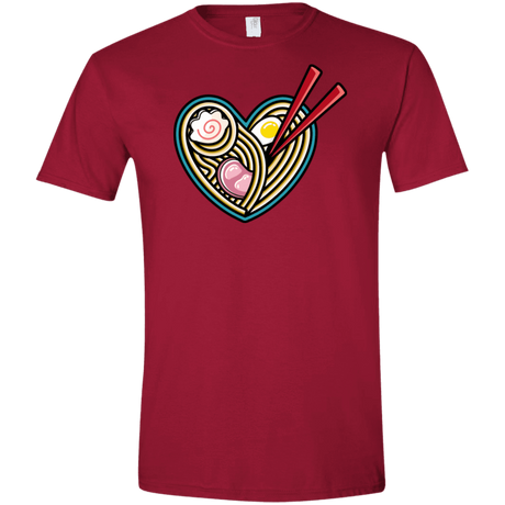 T-Shirts Cardinal Red / S Love Ramen Men's Semi-Fitted Softstyle