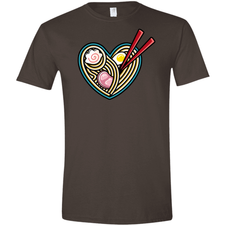 T-Shirts Dark Chocolate / S Love Ramen Men's Semi-Fitted Softstyle