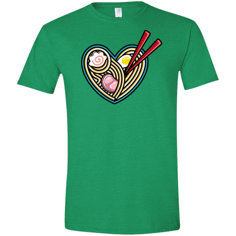 T-Shirts Heather Irish Green / M Love Ramen Men's Semi-Fitted Softstyle
