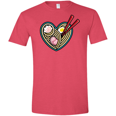 T-Shirts Heather Red / S Love Ramen Men's Semi-Fitted Softstyle