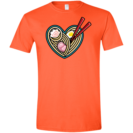 T-Shirts Orange / S Love Ramen Men's Semi-Fitted Softstyle