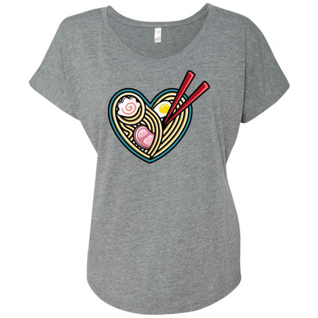 T-Shirts Premium Heather / X-Small Love Ramen Triblend Dolman Sleeve
