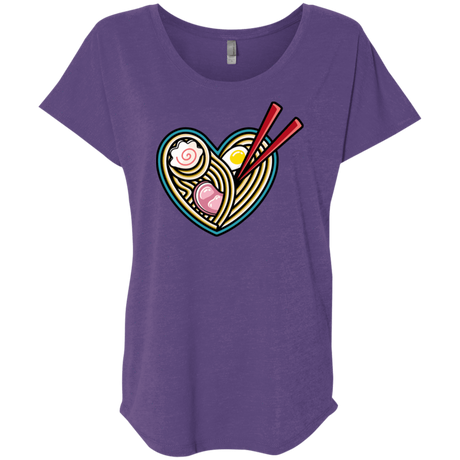 T-Shirts Purple Rush / X-Small Love Ramen Triblend Dolman Sleeve