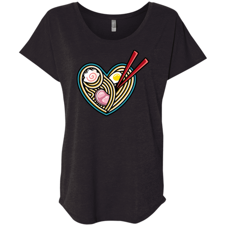 T-Shirts Vintage Black / X-Small Love Ramen Triblend Dolman Sleeve