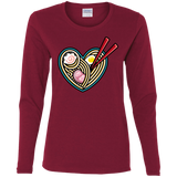 T-Shirts Cardinal / S Love Ramen Women's Long Sleeve T-Shirt