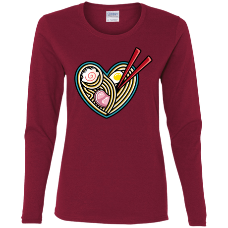 T-Shirts Cardinal / S Love Ramen Women's Long Sleeve T-Shirt