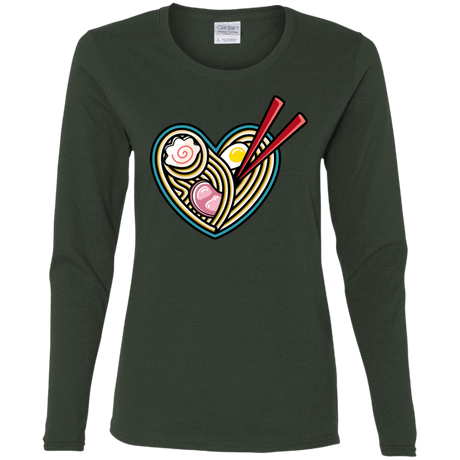 T-Shirts Forest / S Love Ramen Women's Long Sleeve T-Shirt