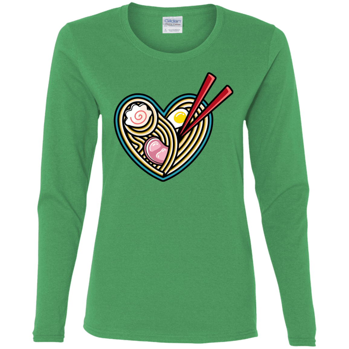 T-Shirts Irish Green / S Love Ramen Women's Long Sleeve T-Shirt