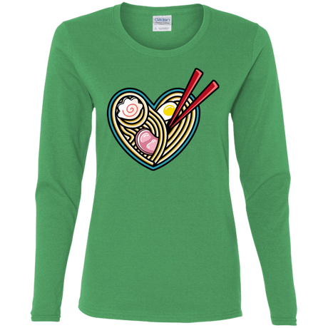 T-Shirts Irish Green / S Love Ramen Women's Long Sleeve T-Shirt