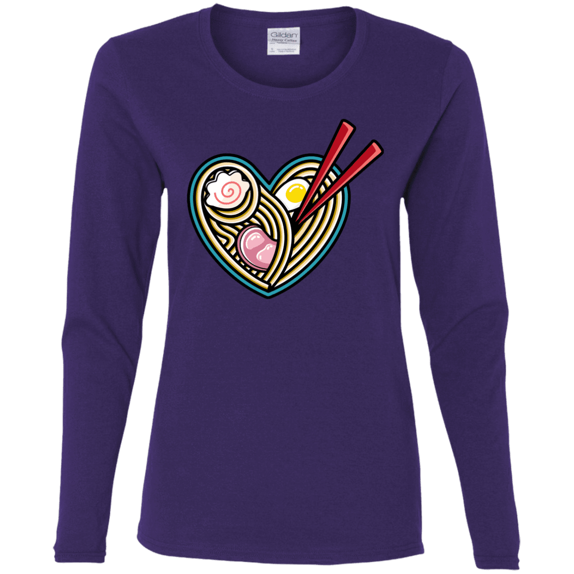 T-Shirts Purple / S Love Ramen Women's Long Sleeve T-Shirt