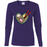 T-Shirts Purple / S Love Ramen Women's Long Sleeve T-Shirt