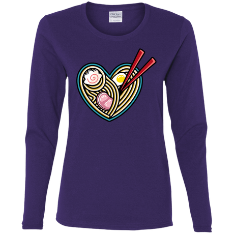 T-Shirts Purple / S Love Ramen Women's Long Sleeve T-Shirt